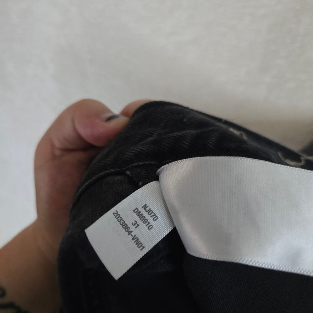Madewell Baggy Jean Shorts Black Womens Cuffed Size 31 0691 - Picture 5 of 10